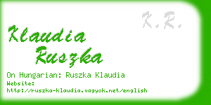 klaudia ruszka business card